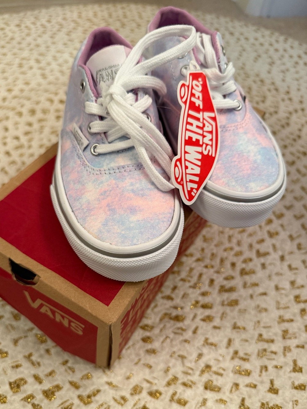 Vans Doheny Pastel Tie-Dye Low Top Sneakers - Pink & Light Blue